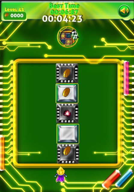 BOOM Bound circuit level with a narrow path through hazards